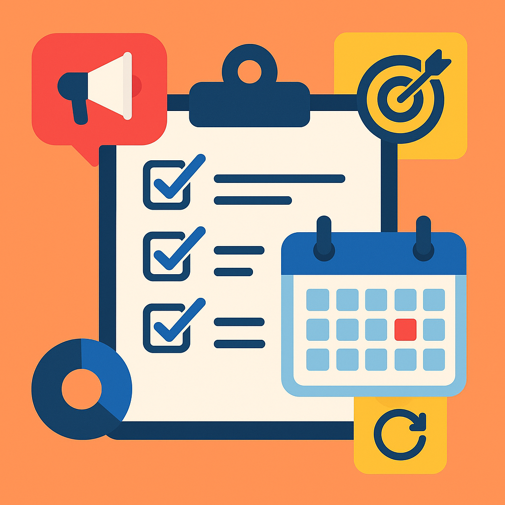 Checklist: Calendario editorial mensal