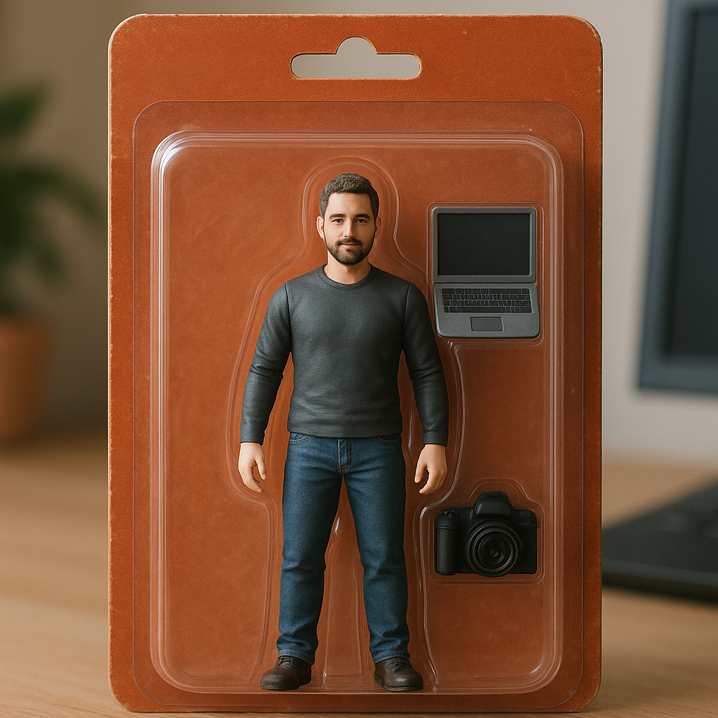 Boneco colecionável a partir da sua foto