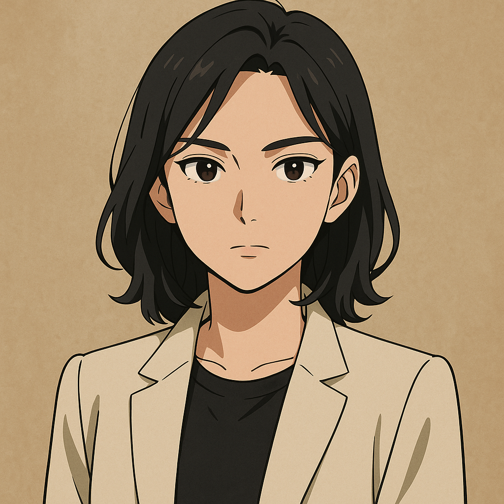 Retrato em estilo anime editorial