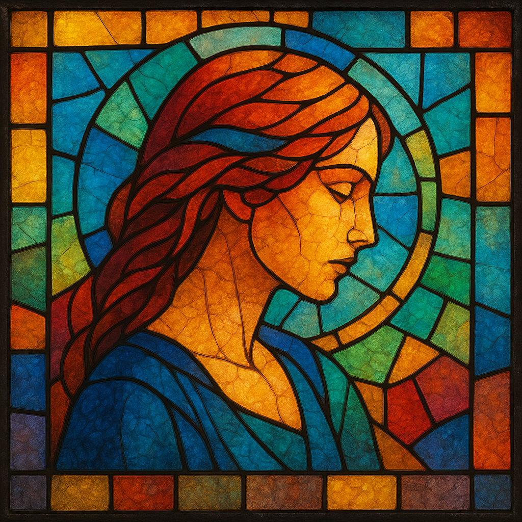 Retrato em vitral