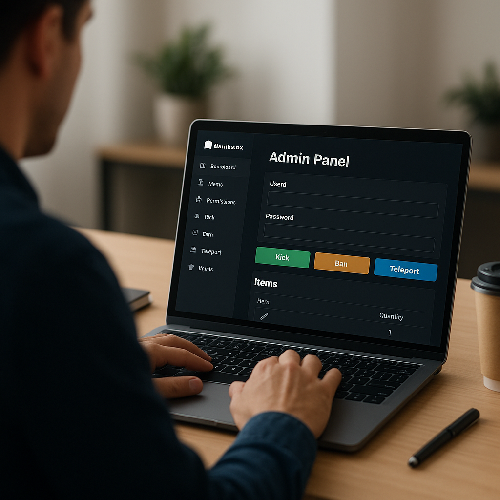 Painel Admin Roblox Seguro: Kick, Ban, Teleport e Itens